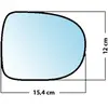 Mad Miroir De Rechange Bombé Côté Passager Renault Clio 3 2009  / Modus 2009 2013