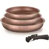 Set de 3 Poêles Arthur Martin en Aluminium avec Poignée Amovible - 20, 24, 28 cm