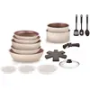 Batterie de cuisine 18 pièces Arthur Martin Crème