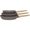 Lot De 3 Poêles Arthur Martin Alu Forge Ceramique