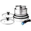 Batterie de cuisine Arthur Martin AM2493 8 pièces - Acier Inoxydable -...