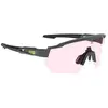 Lunettes azr kromic race rx carbone mat noir   ecran irise rose photochromique
