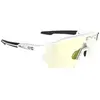Lunettes azr kromic race rx blanc verni noir   ecran irise gold photochromique