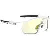 Lunettes azr kromic pro race rx blanc verni noir   ecran gold photochromique