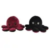 Non communiqué Peluche poulpe réversible double face 20 cm - bordeaux + noir