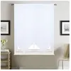 Home Trend Paire petits voilages à bandes verticales brillantes (60x160 cm - Blanc)