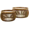 Pier import Lot de 2 tables basses rondes en manguier