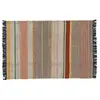 Tapis en laine tissé à plat avec motifs et franges 160 x 230 cm  Oviala