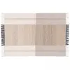 Oviala Tapis en laine et jute tissé à plat à motifs géométriques 200 x 290 cm
