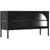 Meuble TV moderne 2 portes L115 cm en métal noir - Oviala Dreamy