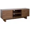 Meuble TV 160 cm scandinave bois foncé - Oviala Bowy