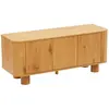 Meuble TV scandinave 3 portes L120 cm bois clair - Oviala Dario