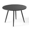 OVIALA Table basse ronde en métal grise - Palavas - Gris Anthracite