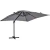 MOB EVENT PRO Oviala - Parasol déporté rotatif 3 x 3m en aluminium gris