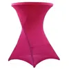 Nappe housse de mange debout rose - Table de bar haute   Oviala
