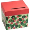 Urne carton Exotique verte/rouge