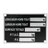 GENERIQUE Plaque de tare en alu à frapper et à riveter pour remorque