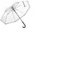 Non communiqué Fare - Parapluie canne transparent - FP7112 - bord noir