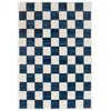 Décoweb - Tapis extérieur et intérieur motif damier - Marius - Bleu - ...
