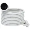 Rallonge blanche H05VVF 1 prise 1.5mm² 5m