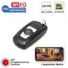 AMC Clé de voiture caméra cachée WIFI Ultra HD 4K avec carte MIcroSD 1...