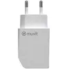 Pack Muvit For Change Chargeur + Câble Lightning 1.2m Blanc