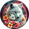Bluebird Puzzle Puzzle Rond - Les Loups Blancs