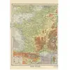 Grafika Carte de la France Physique - Larousse, 1925