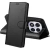 Phonillico Coque pour Xiaomi Poco X7 5G - Portefeuille Noir Rabat Clapet Aimanté Rangement Cartes