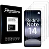 Phonillico Verre Trempé pour Xiaomi Redmi Note 14 [Pack 4] Film Vitre Protection Ecran