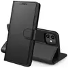 PHONILLICO Coque pour iPhone 11 - Portefeuille Noir Rabat Clapet Aimanté Rangement Cartes []