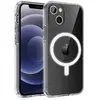 PHONILLICO Coque pour iPhone 13 MINI (5,4) - Silicone Transparent avec Cercle magnétique intégré