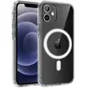 PHONILLICO Coque pour iPhone 12 MINI (5,4) - Silicone Transparent avec Cercle magnétique intégré