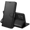 Phonillico Coque pour Samsung Galaxy A73 5G - Portefeuille Noir Rabat Clapet Aimanté Rangement Cartes