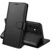 Phonillico Coque pour Samsung Galaxy A35 5G - Portefeuille Noir Rabat Clapet Aimanté Rangement Cartes