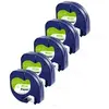 Lot de 5 Rubans Blanc compatible Dymo LetraTag - Etiquette papier 91200 12mm x 4m
