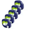 Rubans blanc - phonillico® - compatible dymo letratag - 5 pièces - 12mm x 4m - papier