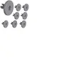 PHONILLICO Roues lave-vaisselle universelles pour panier inférieur [Lo...
