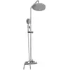 ONDEE Kit barre de douche avec mitigeur COME - H120,5xL34cm - Finition chromé