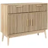 Altobuy PAJAN - Buffet 2 Portes Effet Bois avec Tasseaux