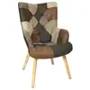 Altobuy MELO - Fauteuil Patchwork Motifs Nuances de Marron
