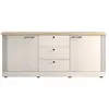 ALTOBUY Nashvil - buffet 2 portes 3 tiroirs aspect chêne blanchi et chêne clair