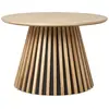 AltoBuy Dublin - table basse ronde pied central relief mdf placage chêne clair