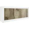 ALTOBUY Otello - buffet 2 portes 3 tiroirs finition blanc laqué et aspect bois antik
