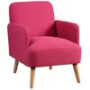 TEODORE - Fauteuil Rembourré Tissu Rose - Altobuy