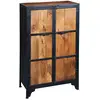ALTOBUY BOSQUE - Armoire 2 Portes en Bois de Récupération et Acier noir TU