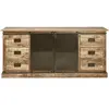 Altobuy SUMATRA - Buffet 2 Portes Manguier et Métal Noir