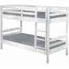 Altobuy Alaska - Lits Superposés 90x190cm + Sommiers Bois Massif Vernis Blanc