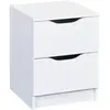 JENNY - Chevet 2 Tiroirs Coloris Blanc - Altobuy