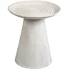 Altobuy ROWAN - Bout de Canapé H.45cm en Manguier Massif Cérusé Blanc